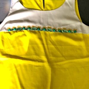 Yellow and beige top from the limited